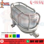 FANAL OVAL DE ALUMINIO 100W HERMÉTICO IP67 AMBAR