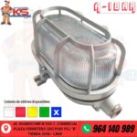 FANAL OVAL DE ALUMINIO 100W HERMÉTICO IP67 PAVONADO