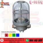 FANAL RECTO DE ALUMINIO 100W ROSCADO HERMÉTICO IP66 ROJO