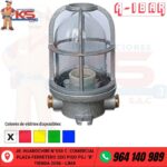 FANAL RECTO DE ALUMINIO 100W ROSCADO HERMÉTICO IP66 TRANSPARENTE