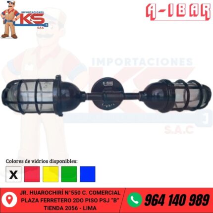 FANAL RECTO EN 180° 200W HERMÉTICO IP65 TRANSPARENTE
