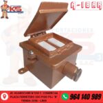 INTERRUPTOR INDUSTRIAL DOBLE 15A DE BRONCE CON TAPA