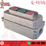 INTERRUPTOR INDUSTRIAL PUSH BUTTON DE 3 PULSADORES CON CERCO