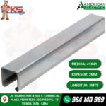 RIEL UNISTRUT LISO 41X41MM ESPESOR 2MM X 3MTS