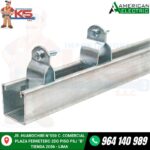RIEL UNISTRUT LISO ALTO CON ABRAZADERA