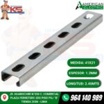 RIEL UNISTRUT RANURADO 41X21MM ESPESOR 1.2MM X 2.40MTS