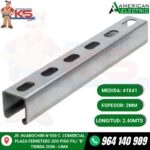 RIEL UNISTRUT RANURADO 41X41MM ESPESOR 2MM X 2.40MTS