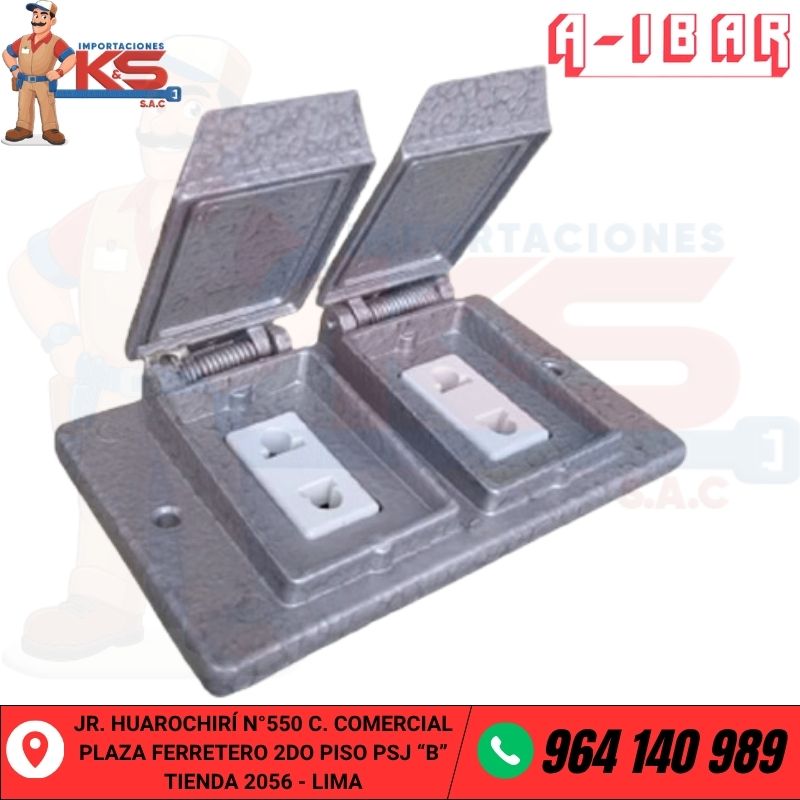 TOMACORRIENTE INDUSTRIAL DOBLE PARA EMPOTRAR 15A-TED15 TOMACORRIENTE INDUSTRIAL DOBLE PARA EMPOTRAR 15A - Imagen 1