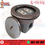 TOMACORRIENTE INDUSTRIAL PARA PISO 15A CON TAPA DE BRONCE CROMADO-TPD15 C