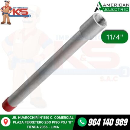 TUBO CONDUIT ACERO GALVANIZADO RGS DE 11/4" X 3MTS UL