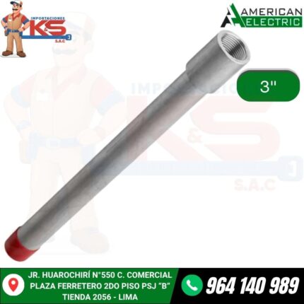 TUBO CONDUIT ACERO GALVANIZADO RGS DE 3" X 3MTS UL