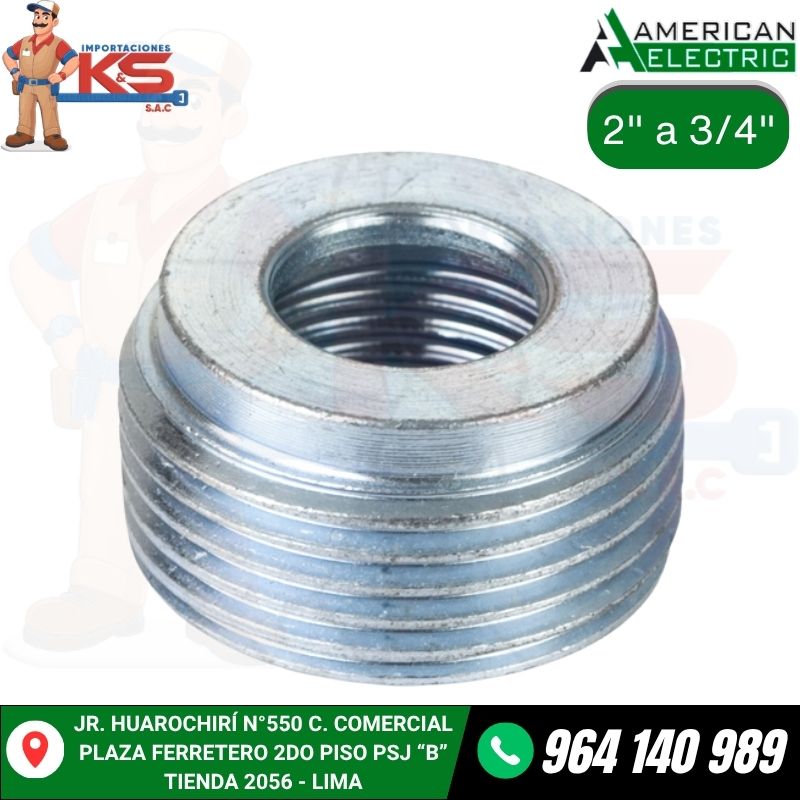 REDUCCION BUSHING DE 2" a 3/4" REDUCCION BUSHING DE 2" a 3/4"