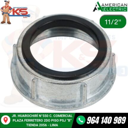 TUERCA BUSHING IMC DE ZINC CON AISLAMIENTO 11/2"