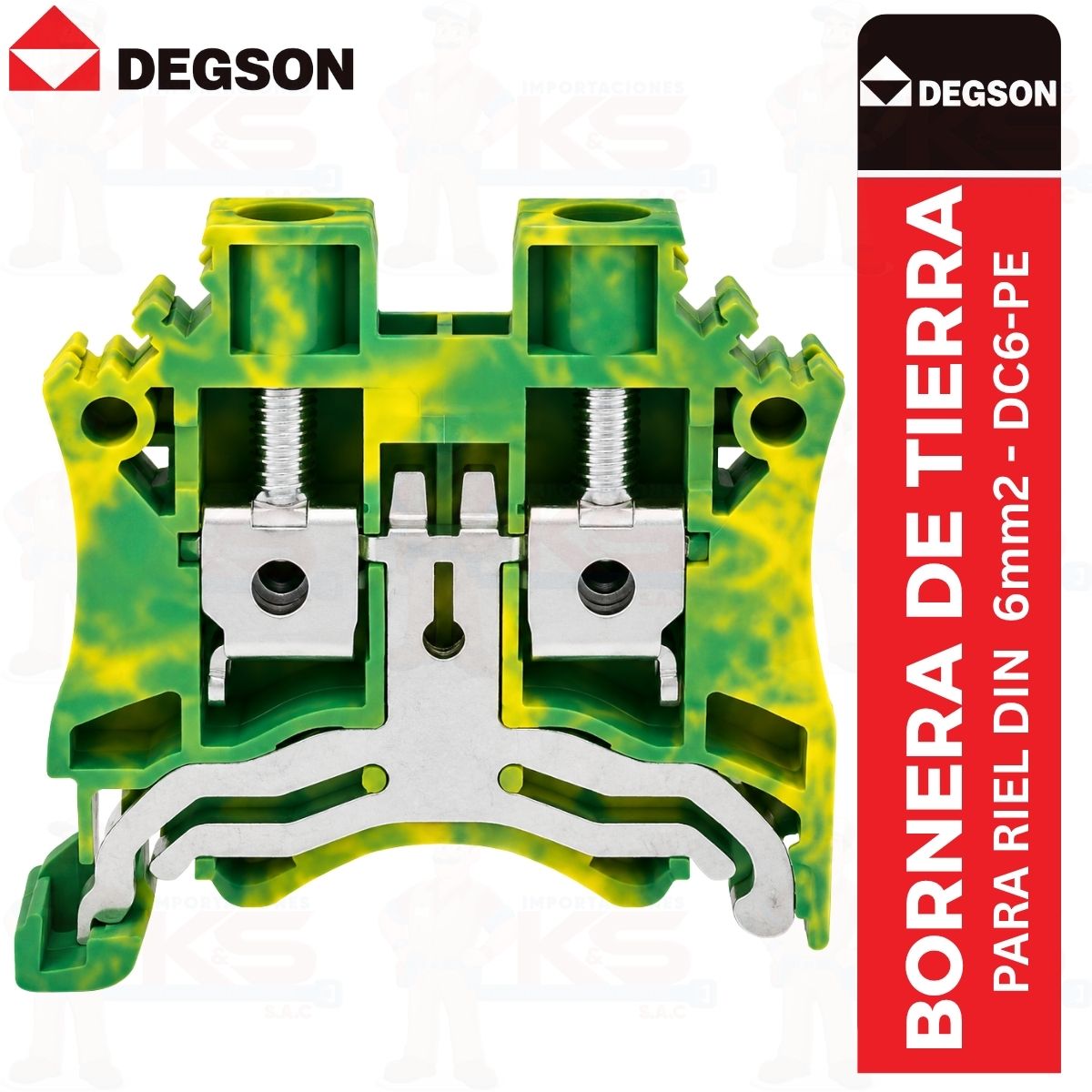 bornera-tierra-riel-din-6mm-verde-amarillo-degson-dc6-pe bornera-tierra-riel-din-6mm-verde-amarillo-degson-dc6-pe