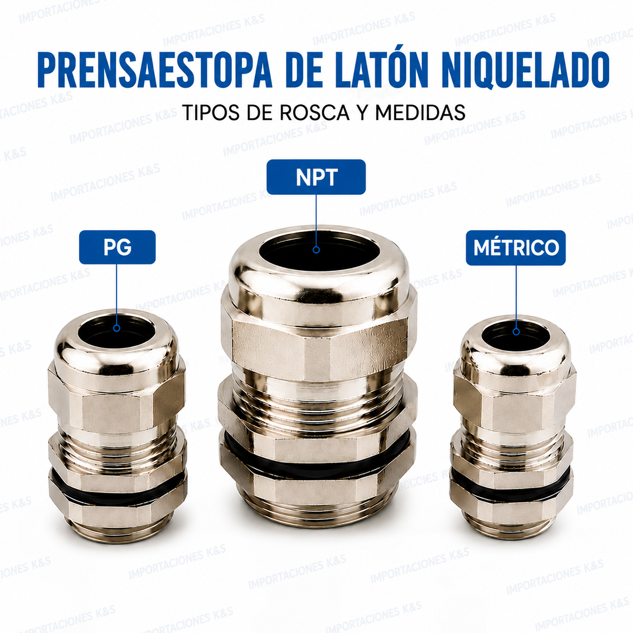 prensaestopa-de-latón-niquelado-rosca-pg-npt-métrico